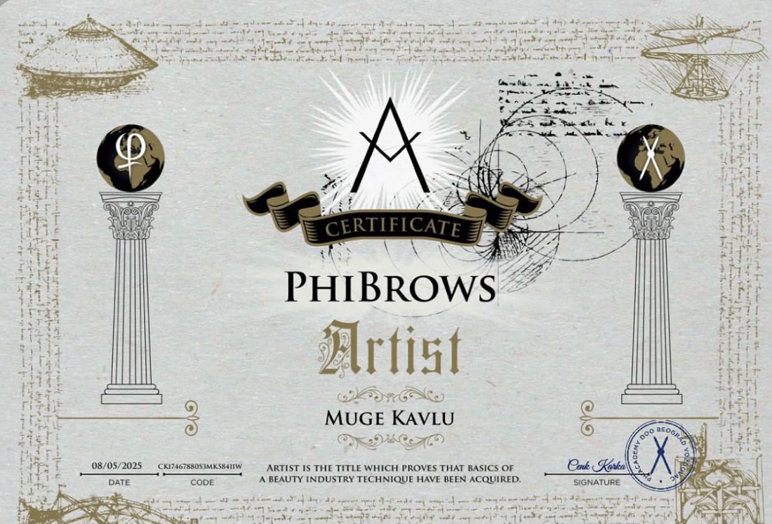PhiBrows Artist sertifikası — Müge Kavlu